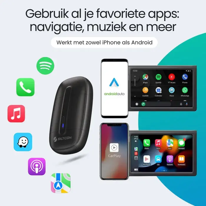 Mini CarPlay & Android Auto Dongle - Zwart