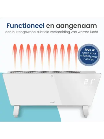 Elektrische Kachel - Tot 25m2 - 2000W