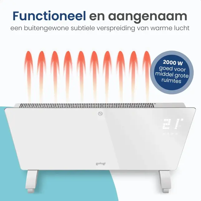 Elektrische Kachel - Tot 25m2 - 2000W