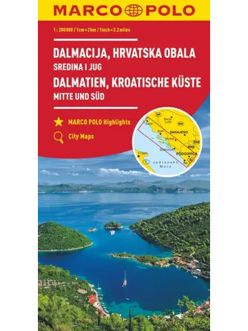 Wegenkaart Dalmatië - Kroatische Kust