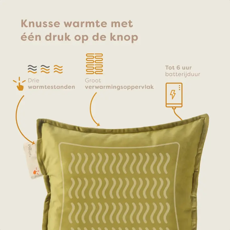 Pleafs Warmtekussen 45x45cm Plush