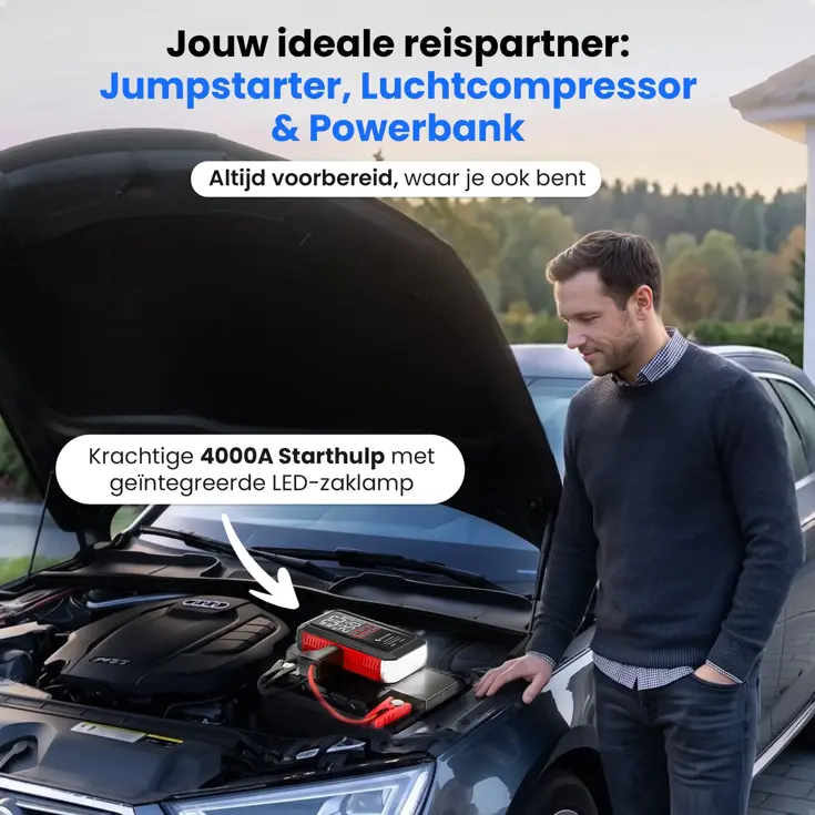 Jumpstarter - Compressor - 4000A & 10,8 Bar