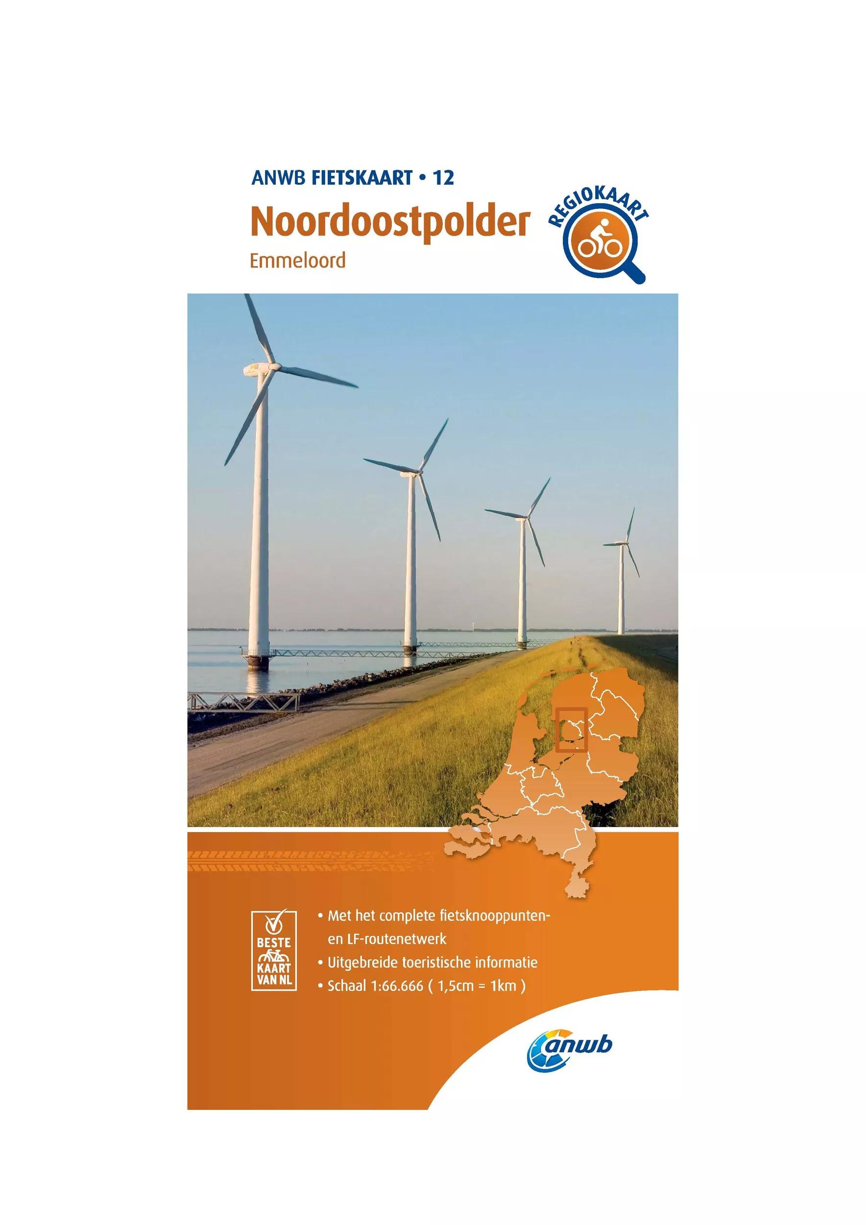 ANWB  Fietskaart 12  Noordoostpolder main product image