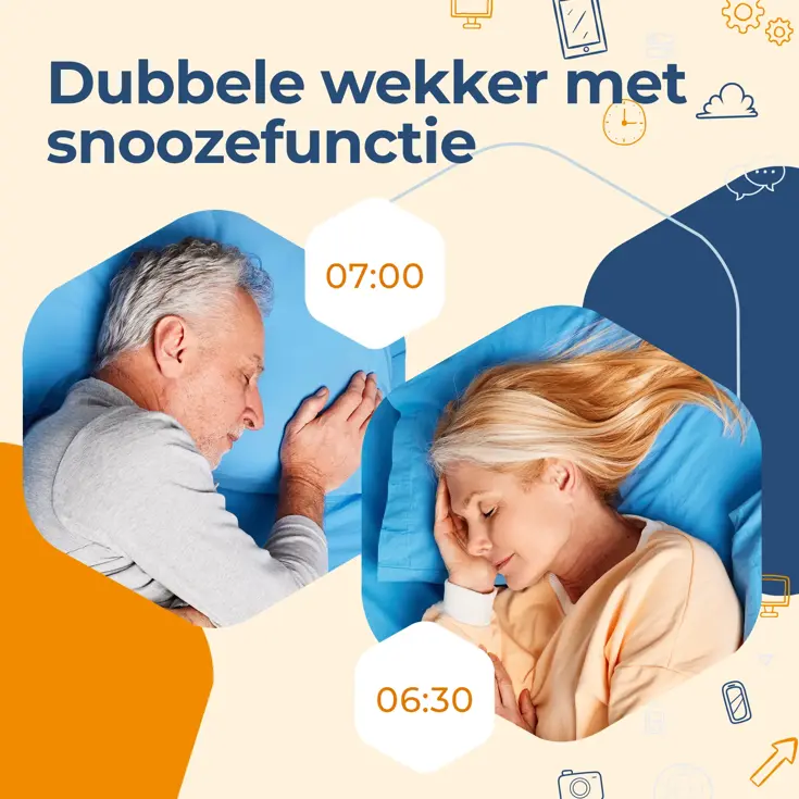 Wekker FM-radio Wakeuplight Snoozefunctie