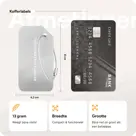 Kofferset 4-delig kofferriem + bagagelabels Zilver