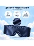 Zijden Slaapmasker - Verduisterend - Donkerblauw