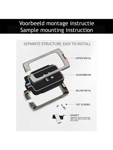 Metalen Sleutelhoesje voor Renault - Dacia grijs A