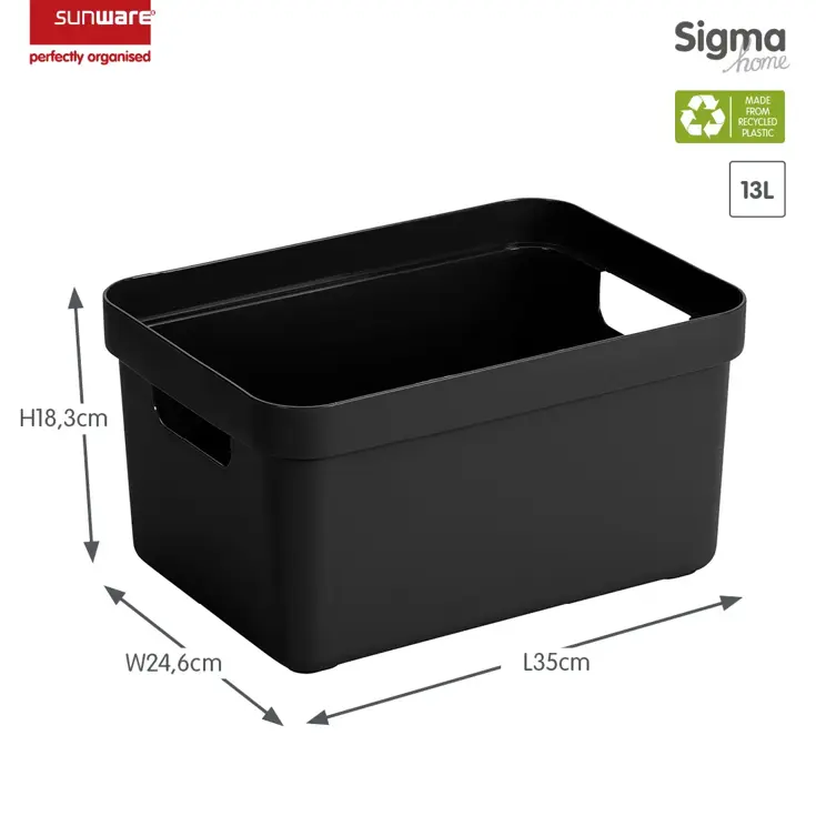 Sigma home - Opbergbox - 13L - 6-delig