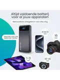 Powerbank - 30.000mAh - 4 Geïntegreerde Kabels