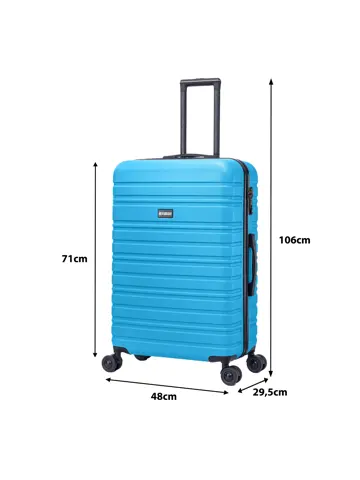 Reiskoffer L ABS 95L met TSA-slot en 360° wielen