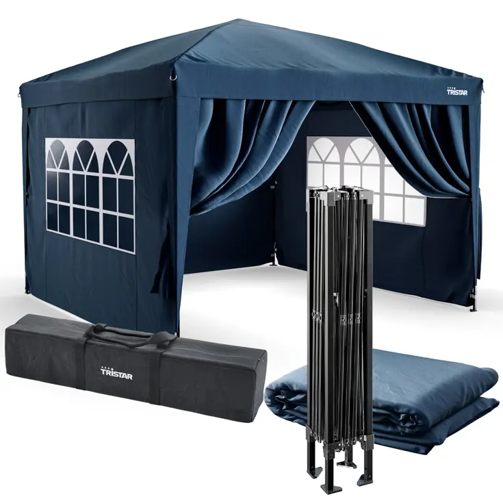 Partytent 3x3m - PT-7808 - Easy Up - Blauw