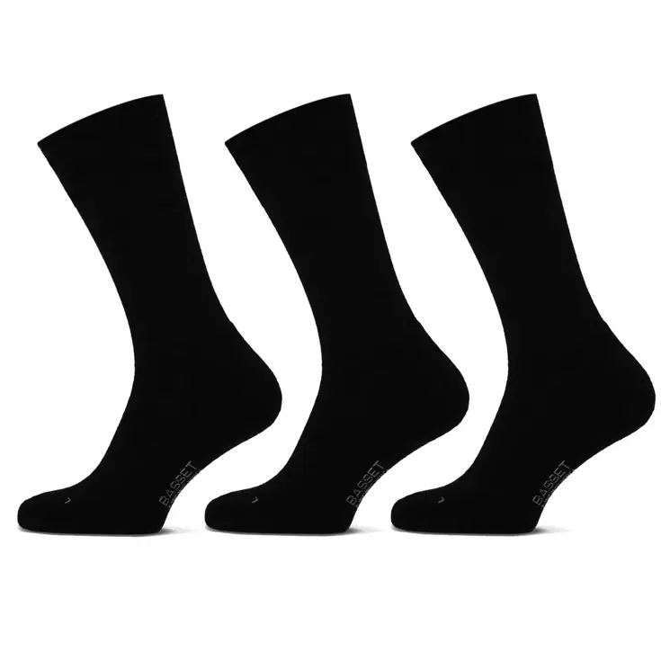 Basset - Badstof 3 paar - Merinowollen sokken