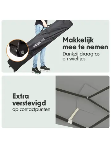 Partytent – 3x3 m – Easy-Up – Wit