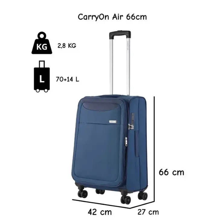 Air Zachte middenmaat koffer 66cm