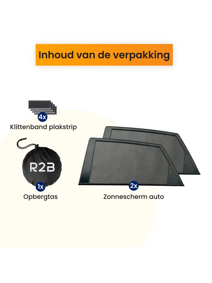 Zonnescherm Auto Zijruit - Set van 2