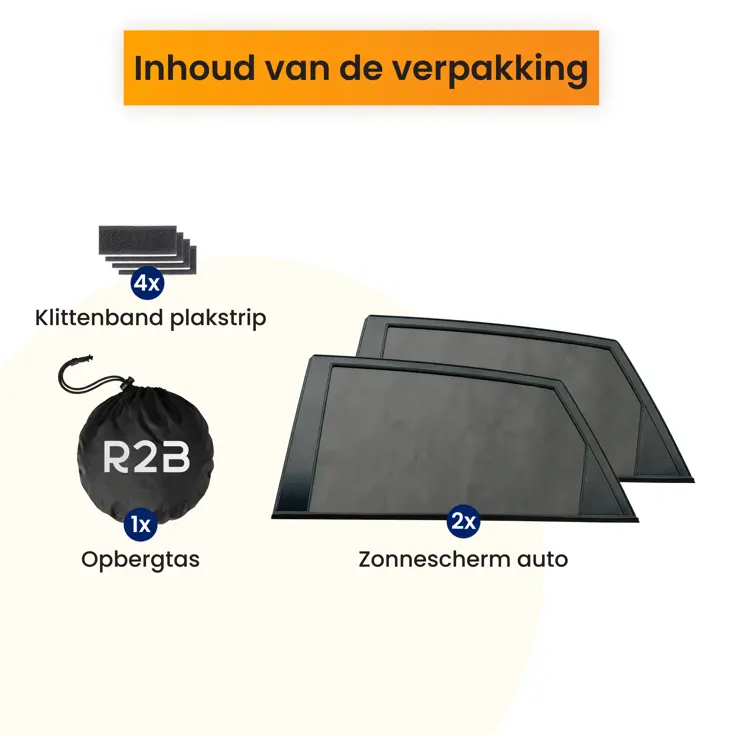 Zonnescherm Auto Zijruit - Set van 2