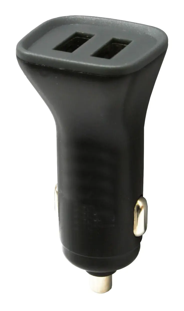 Duo USB-A Autolader 12/24V voor 2 apparaten