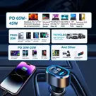 48W Autolader USB-C LED Spanningsmeter 12V