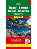 Wegenkaart Nepal - Bhutan