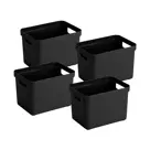 Sigma home - Opbergbox - 18L zwart - 4-delig