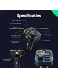 FM Transmitter - BT 5.3 - USB-C 22,5W