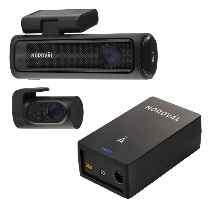 DC202-2CH Dashcam 4K 64GB + BP125 combi set