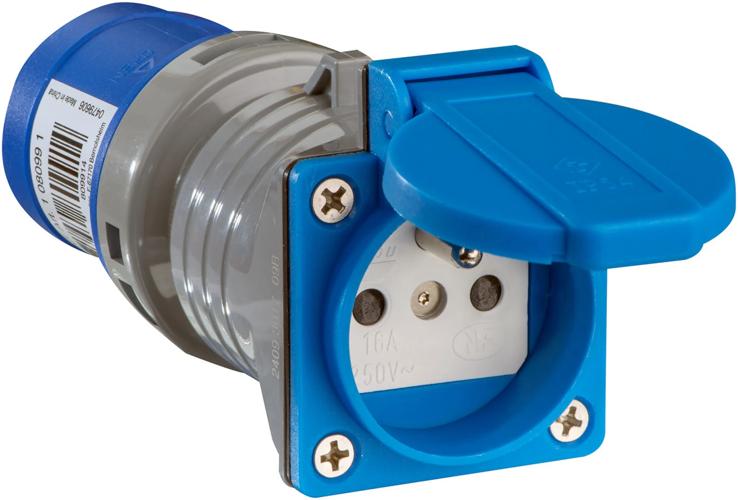 CEE-adapter 230V/16A IP44 voor buitengebruik