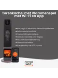 Keramische Kachel met Vlam en App