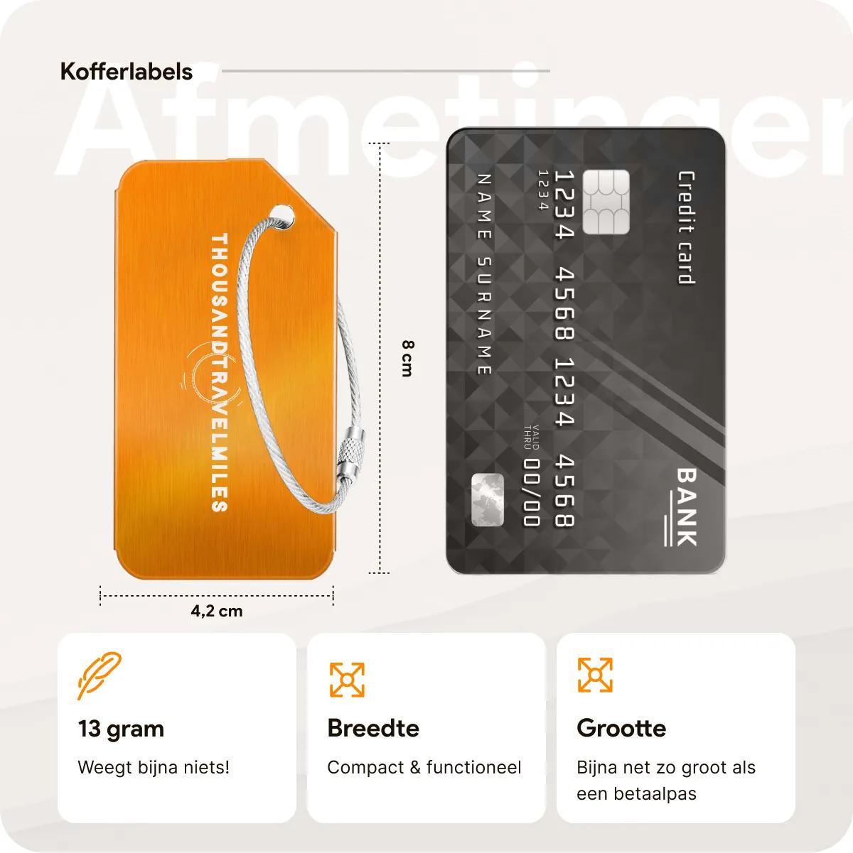 Kofferlabels – 2 Stuks - Flexibele Siliconen Bagage Labels voor Koffers, Tassen, Rugzakken - Blauw | Best Deals Online BV