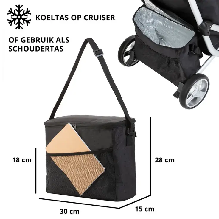 3 Wheel Boodschappenwagen 62L