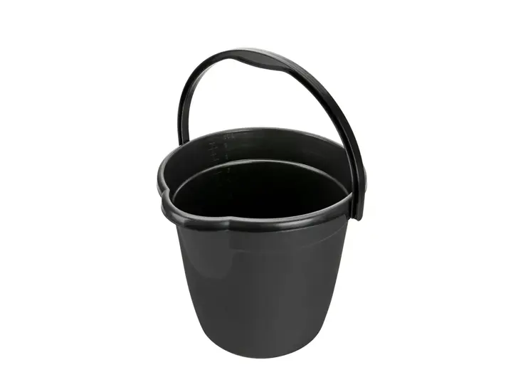 Stevige kunststof emmer 10L met handgreep.