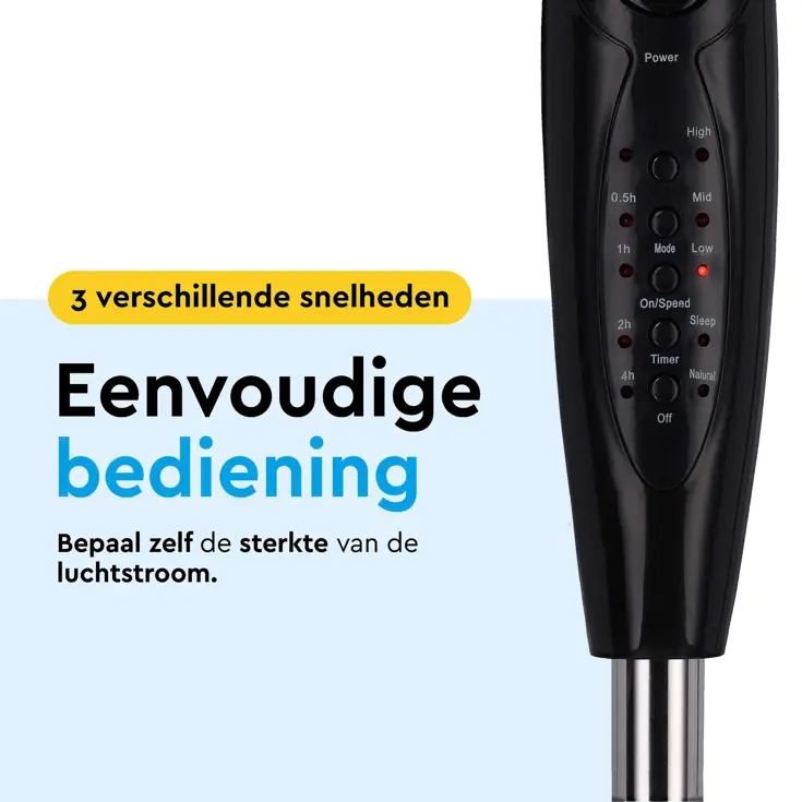 Statiefventilator met afstandsbediening - 40 cm