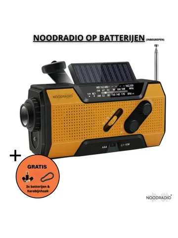 Noodpakket L met Powerbank-Noodradio-Waterfilter