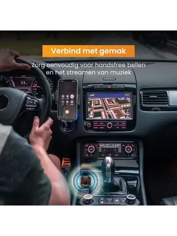 Telefoonhouder Auto Oplader + FM Transmitter