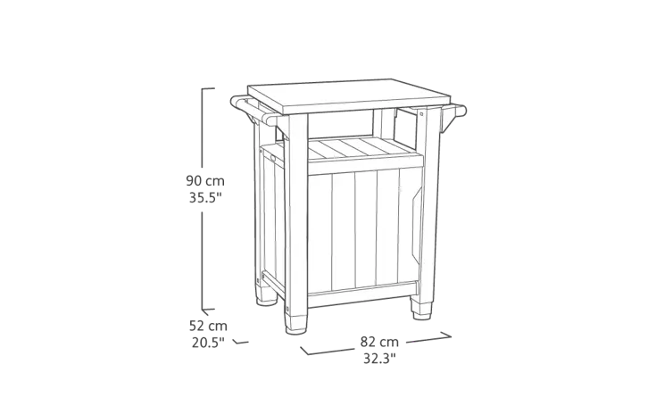 Keter Unity Classic BBQ tafel - Grafiet