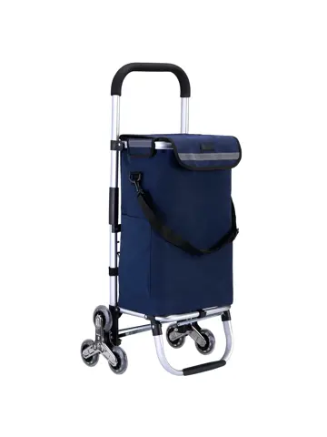 40L boodschappentrolley met trapwielen