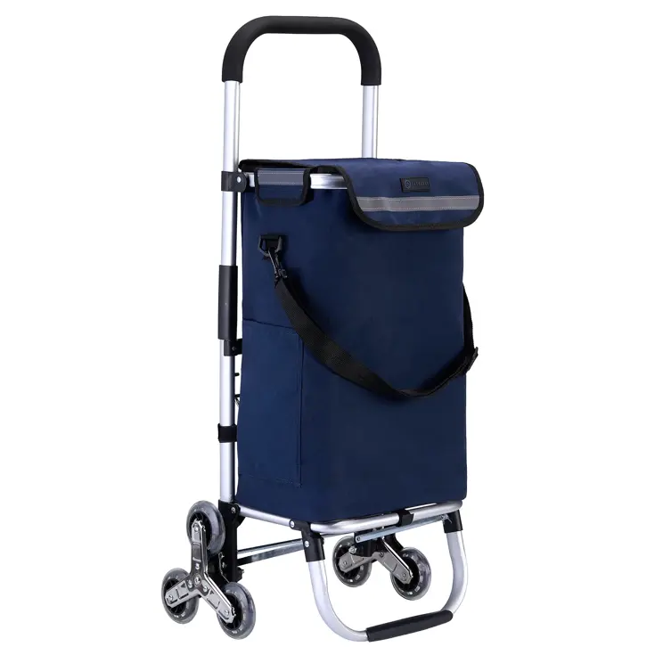 40L boodschappentrolley met trapwielen
