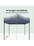 Partytent met Zijwanden – 3x3 m – Donkerblauw