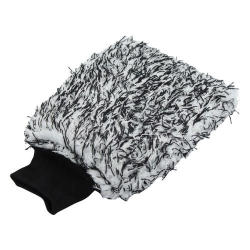 Microvezel washandschoen zwart-wit