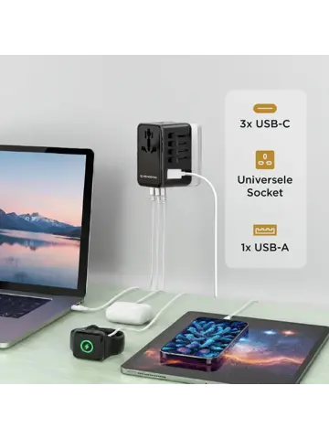 Remodius Wereldstekker PRO Reisstekker