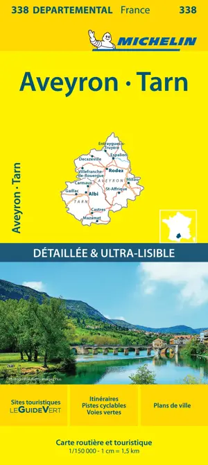 Wegenkaart Local 338 Aveyron - Tarn