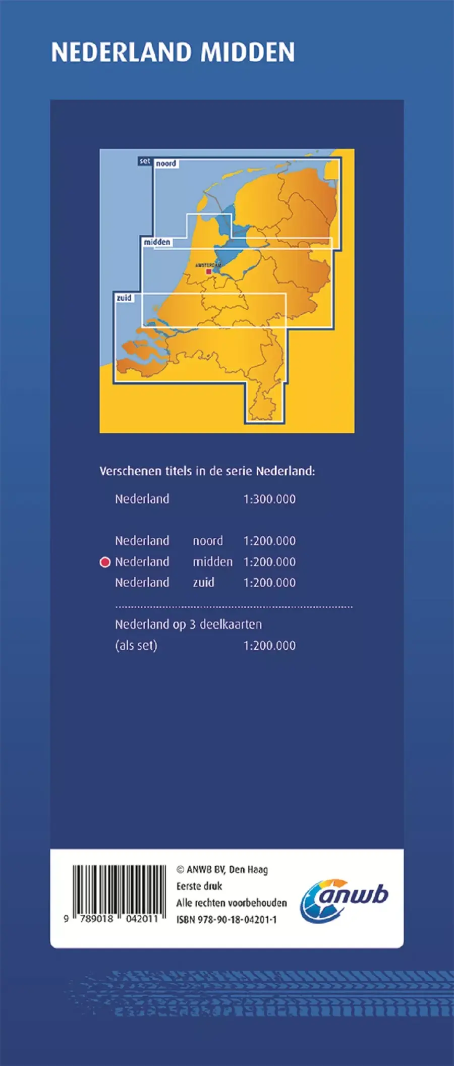 ANWB Wegenkaart Nederland midden