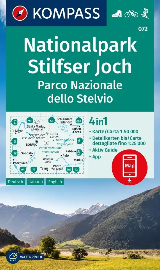 Wandelkaart WK072 NP Stilfser Joch/Stelvio