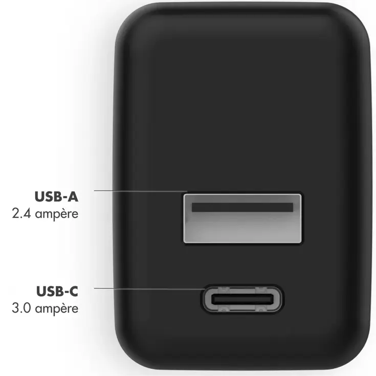 Oplader USB-C & USB - 20W