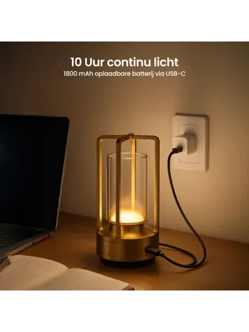 Lumina Tafellamp Oplaadbaar - 17.5cm - LED