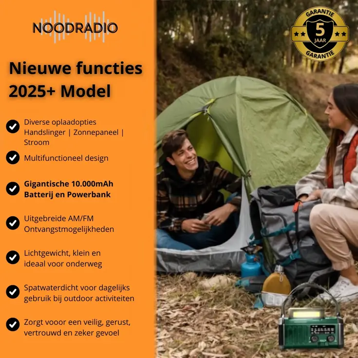 Noodradio® Solar Powerbank 10.000 mAh