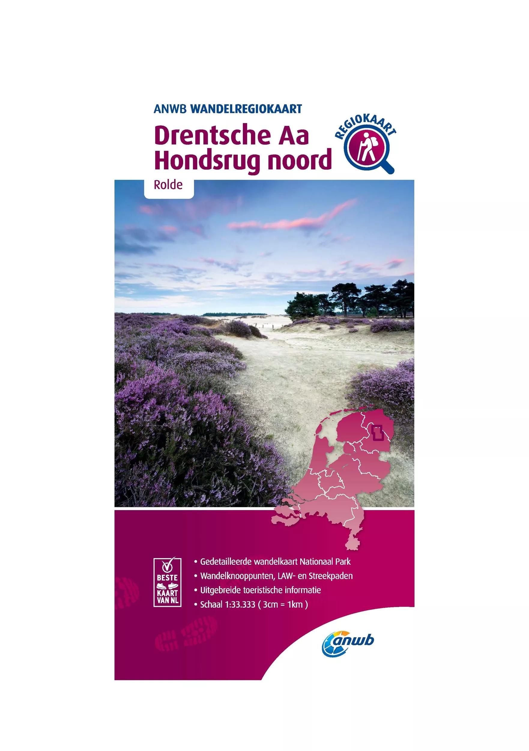 ANWB  Wandelkaart Drentsche Aa en Hondsrug-Noord main product image