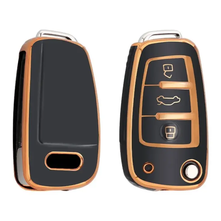 TPU Sleutelhoesje voor Audi goud C3