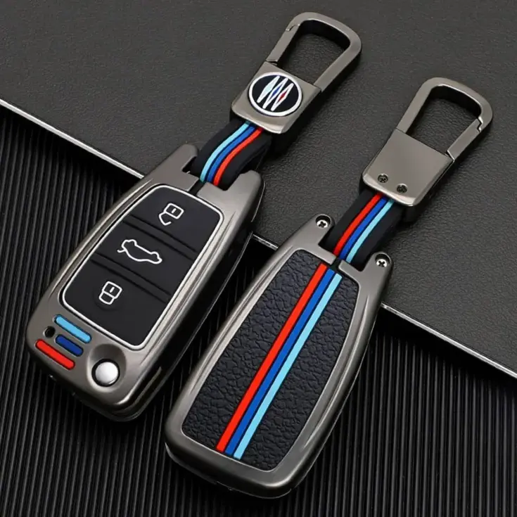 Metalen Sleutelhoesje voor Audi grijs C3