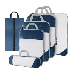 Compressie Packing Cubes – 6 stuks – N Blauw